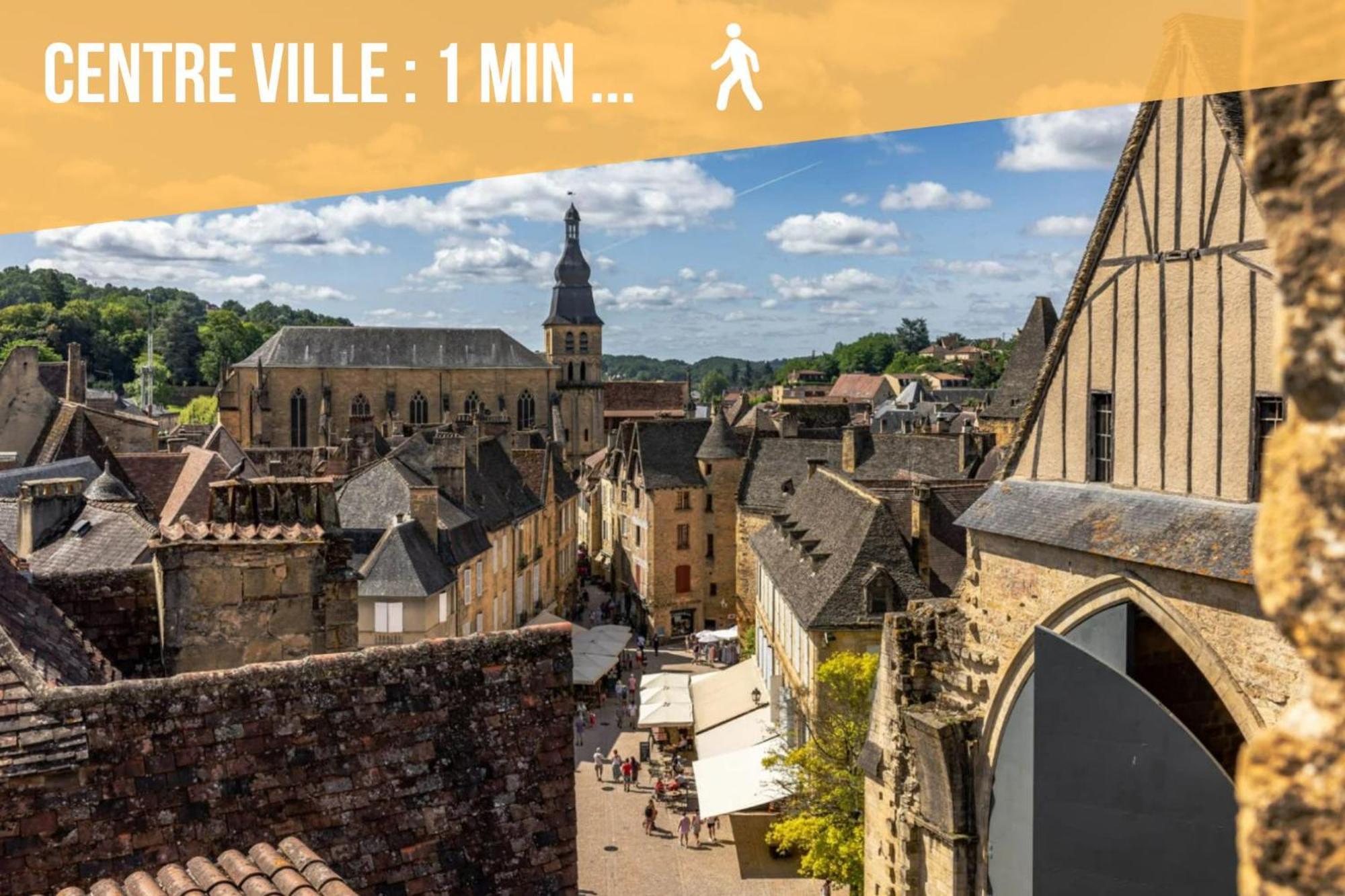 3 Pieces, Climatise, Calme, 100M Du Centre, Parking, "Lyriade" Sarlat-la-Caneda Exterior photo